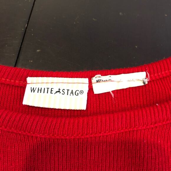 Vintage red white blue American flag heart sleeveless sweater vest 4th of July - Picture 7 of 10